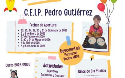 Nueva apertura de la Ludoteca en días no lectivos y periodos vacacionales