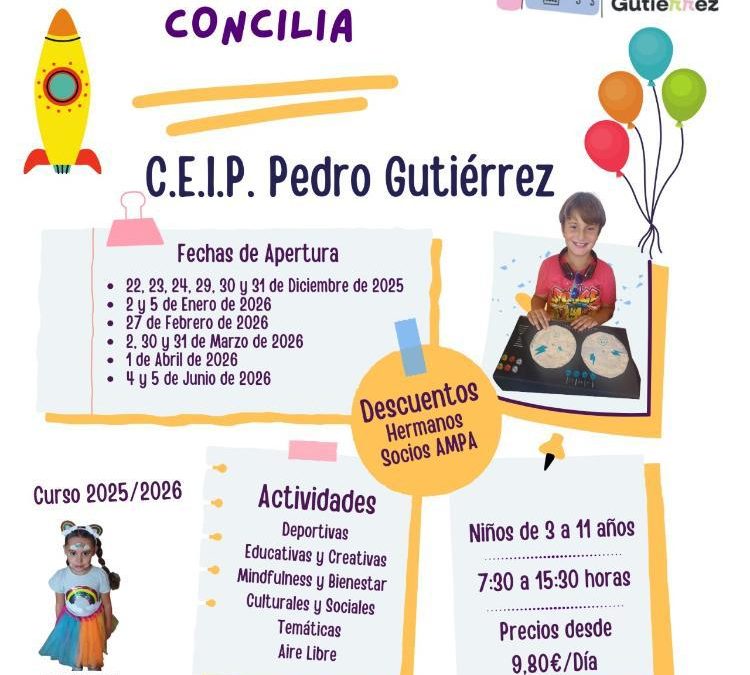 Nueva apertura de la Ludoteca en días no lectivos y periodos vacacionales